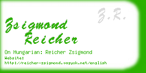 zsigmond reicher business card
